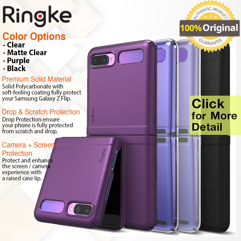 Case For Samsung Galaxy Z Flip Zflip Original Compact Rearth Slim Casing Cover Shopee Singapore 