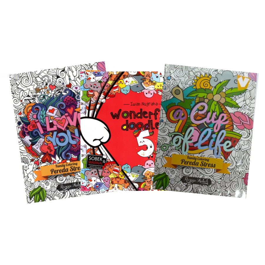Download Coloring Book For Adult Doodle Coloring Books For Adults 2 Shopee Singapore
