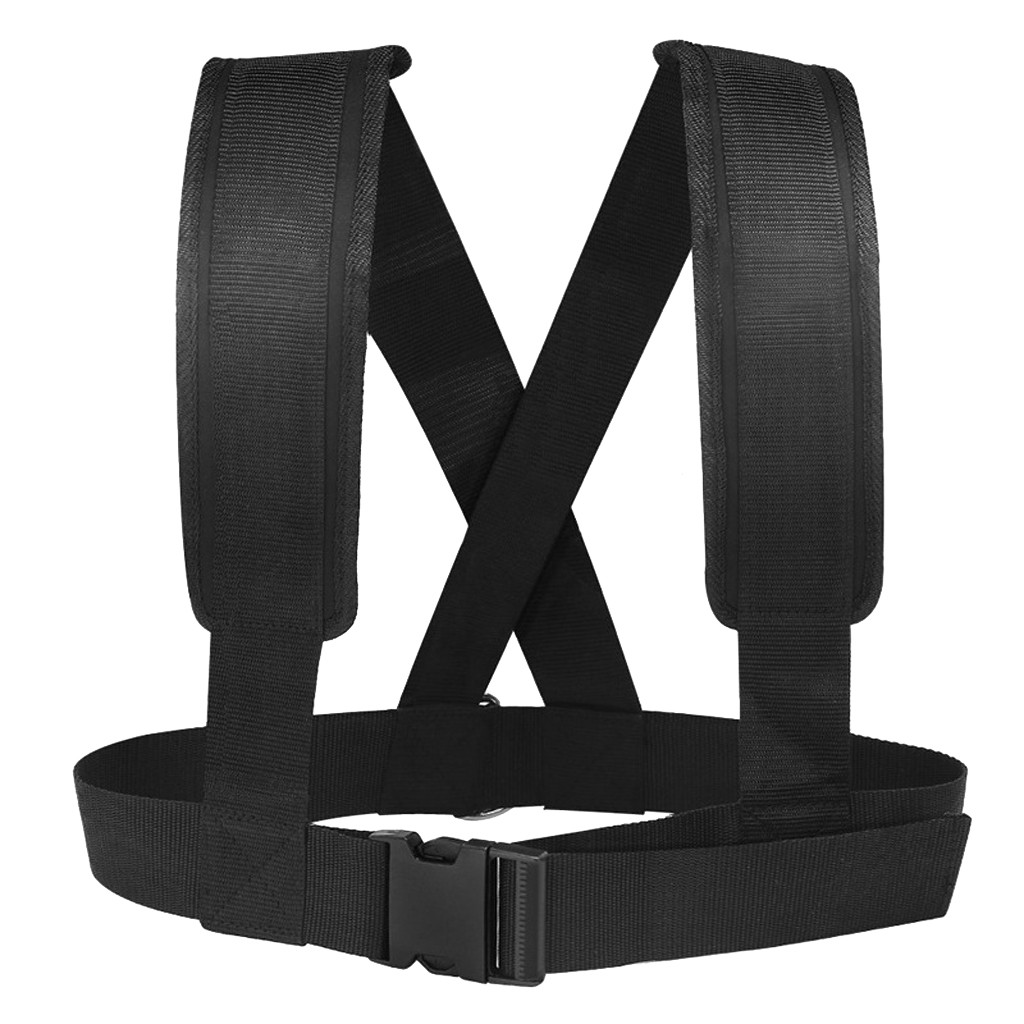 2x Sled Harness Strength Speed Training Strap Workout Pull Band Belt Webbing