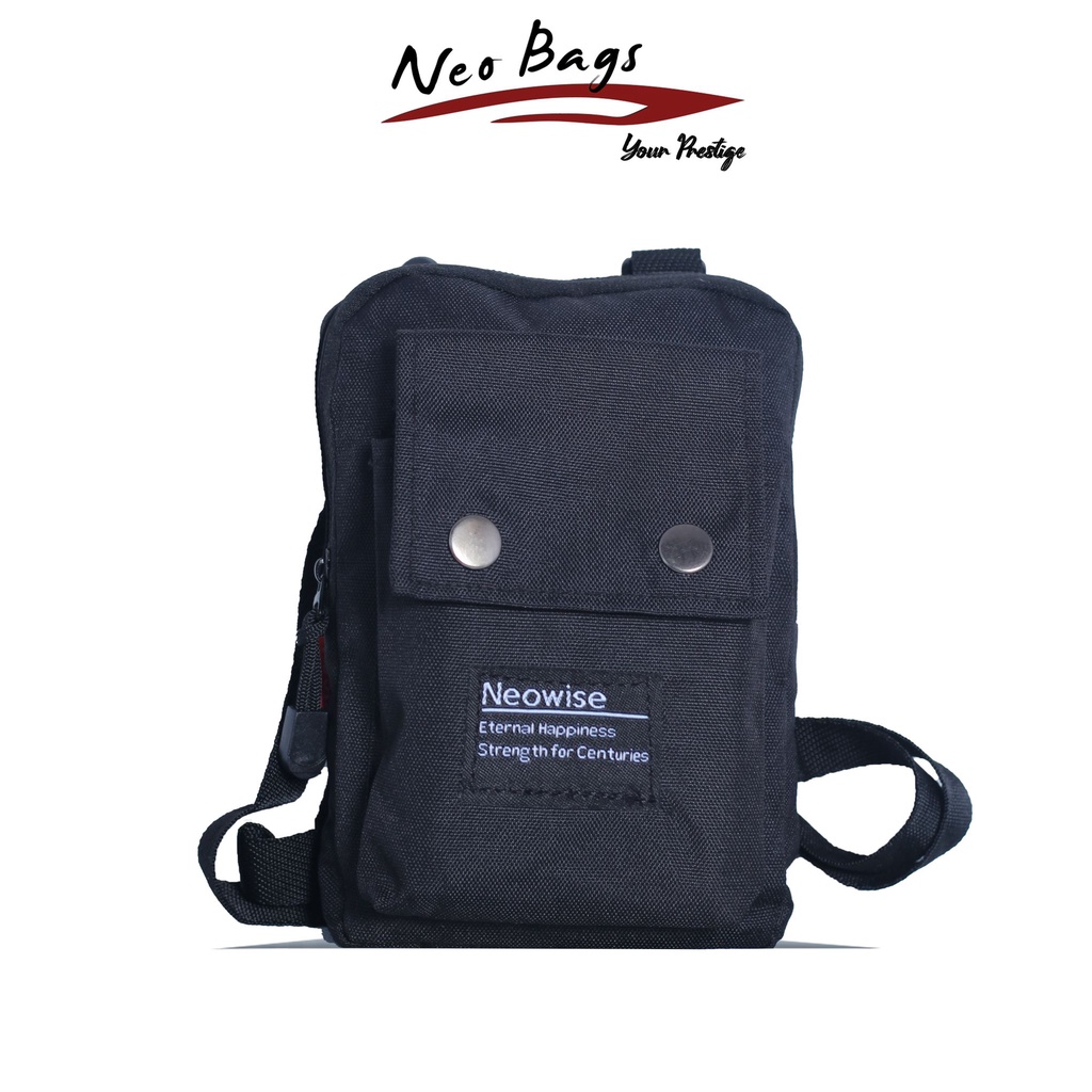 HITAM PRIA Mini Sling Bag Hp Men's Mini Sling Bag Modern Black Men's