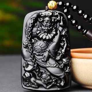 Details about   Natural Rainbow Eyes Colorful Obsidian Quartz Crystal Carved Zhong Kui Pendant 