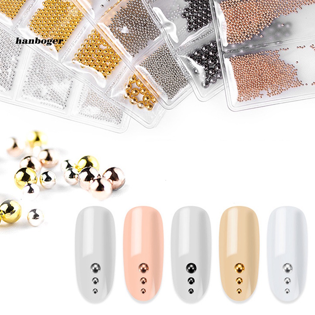HBGR_Mixed Size 3D Metal Balls Nail Art Decorations Caviar Beads Manicure  Accessories | Shopee Singapore