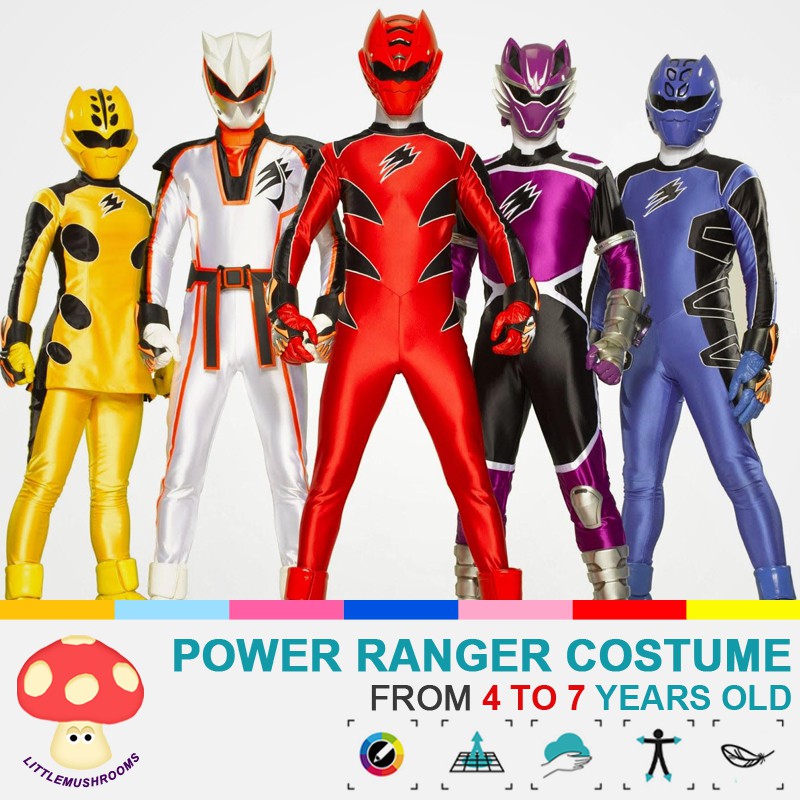 Little Mushrooms Children Kids Boys Cosplay Costume Halloween Sale Power Ranger Jungle Fury Shopee Singapore