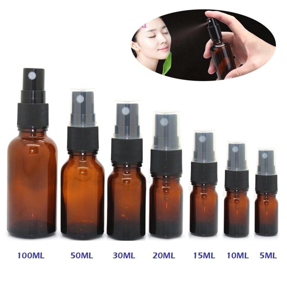 Download 5-100ml Amber Glass Essential Oil Spray Bottles Mist Sprayer Containers TOP | Shopee Singapore