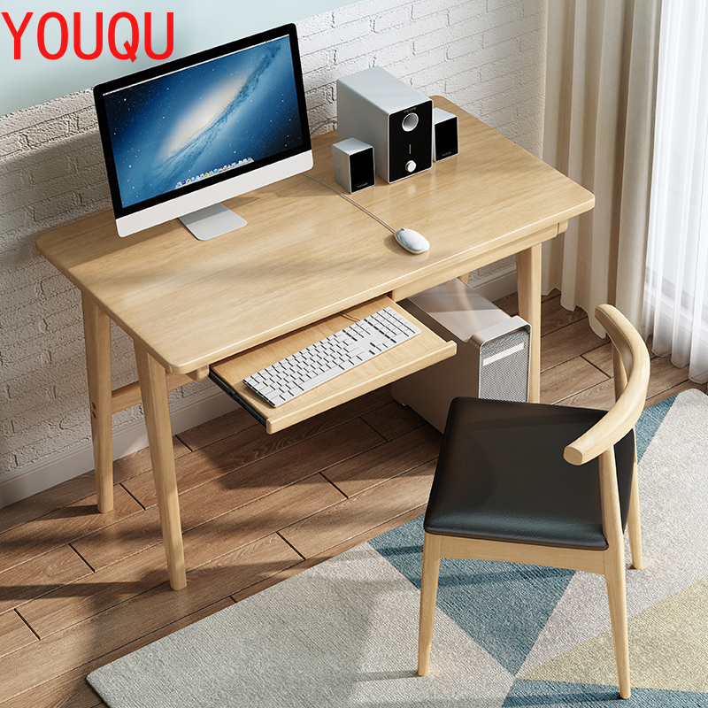 computer desk with keyboard tray