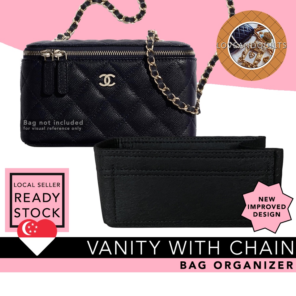 SG]❤️Chanel Vanity Bag Organizer bag Insert | Shaper | Quality Felt Bag  Organiser | Bag Care Protect Customize | Shopee Singapore