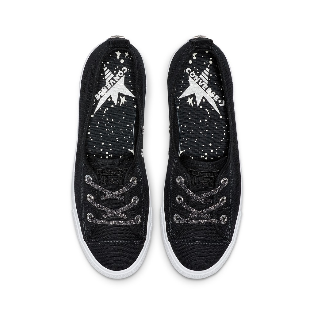 chuck taylor all star dainty ballet lace slip black