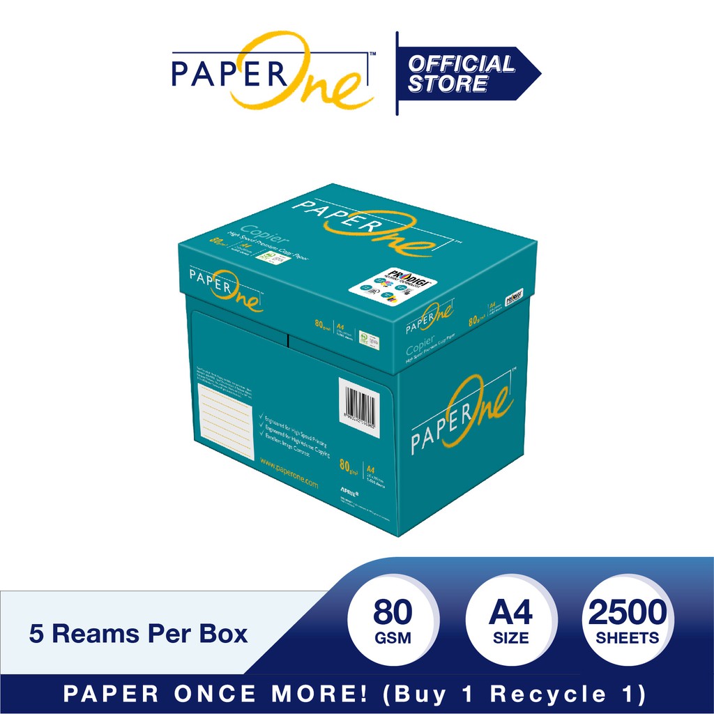 PaperOne™ Copier Paper 80gsm Copy Paper A4 [1 Box] Shopee Singapore