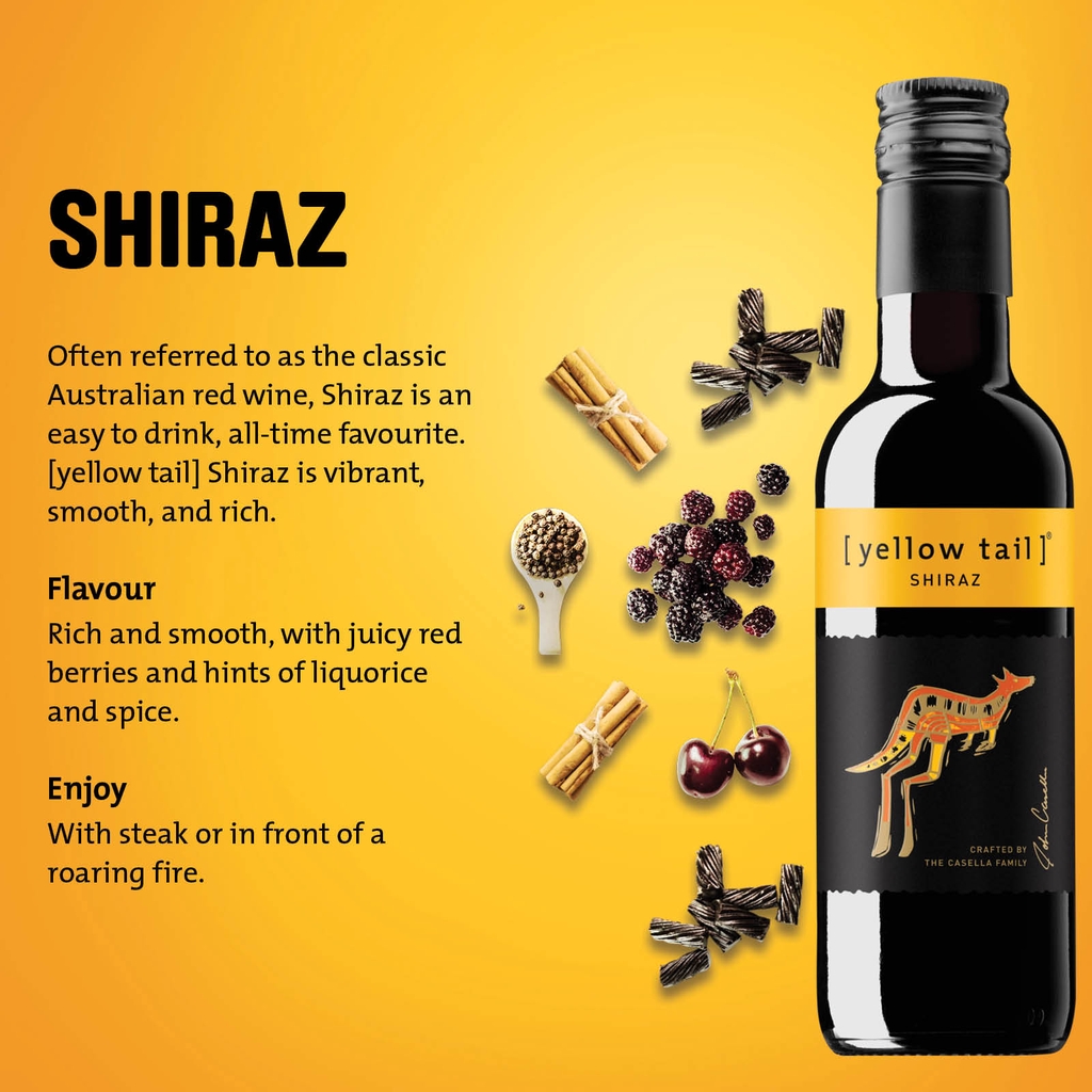 Yellow Tail Mini Shiraz 187ml Australia Shopee Singapore