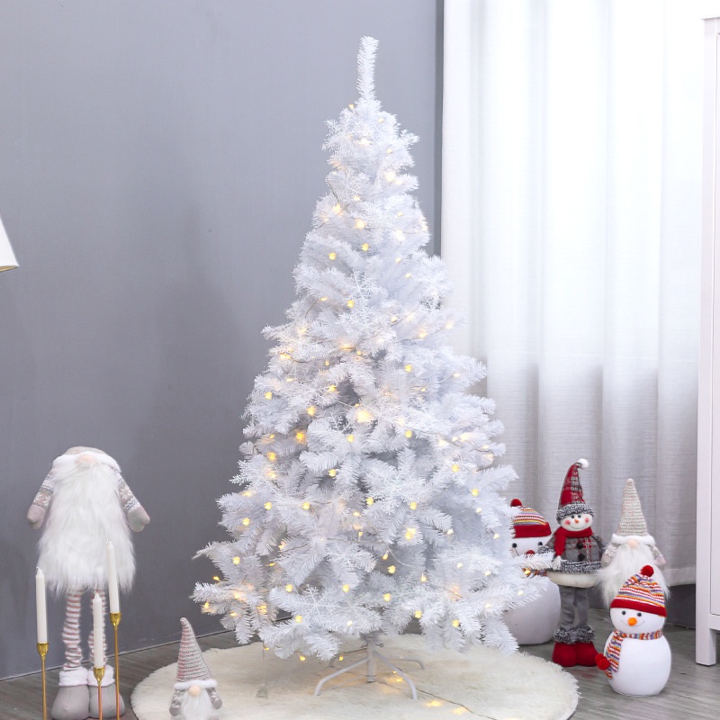 Christmas Tree Set High Density LED Glowing Tree Snow White Soft