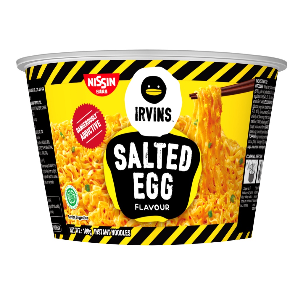 Nissin X Irvins Salted Egg Flavour Bowl Noodles 100g Shopee Singapore