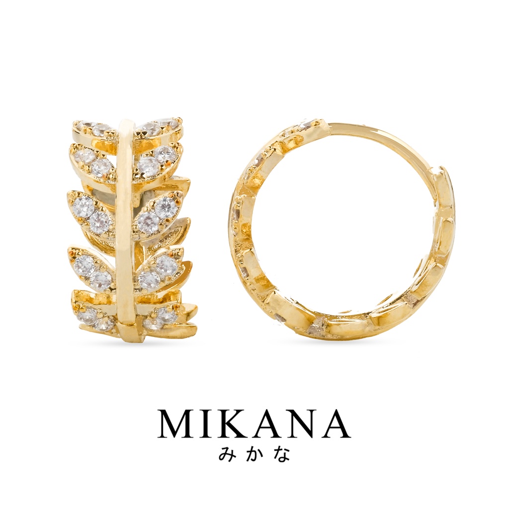 Mikana 18k Gold Plated Hitoha Hoop Earrings Accessories Jewelry For Women earing earings earring