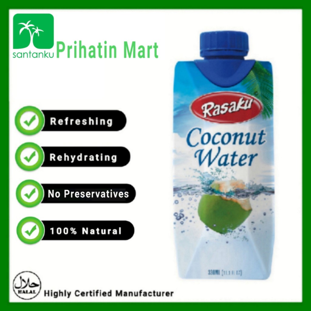 Rasaku Coconut Water Coconut Water Water Box Non Dairy Natural Perfect Original Premium 330ml Shopee Singapore