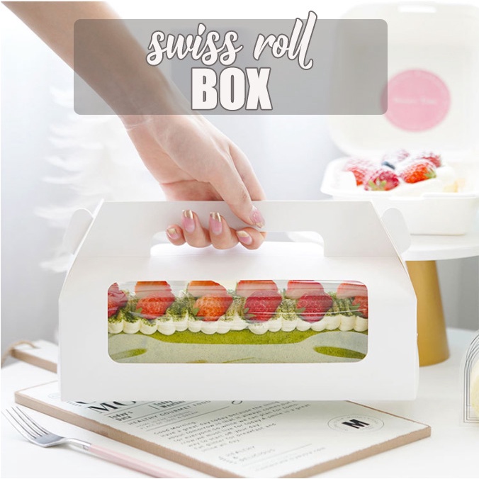 5pcs swiss roll box - log cake box paper box roll cake packaging ...