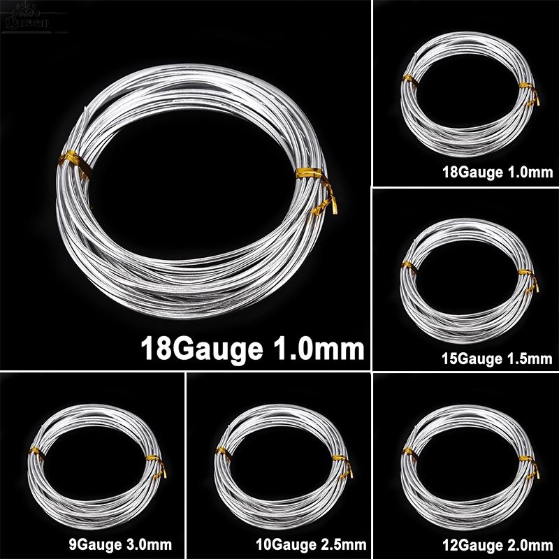5m/roll 2.0mm Flexible Metal Wire for Jewellery Modelling Making 1.0mm 1.5mm 4 Rolls Silver Aluminum Wire 0.8mm DIY Sculpture and Crafts Craft Wire 
