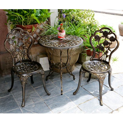 Cast Aluminum Balcony Table Chair Anti, Cast Iron Outdoor Furniture Rust