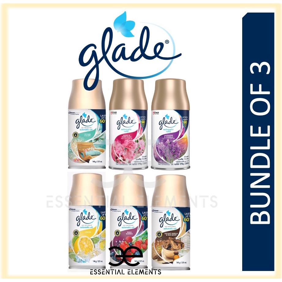[BUNDLE OF 3] GLADE Automatic Spray Refill Air Freshener 225ml Ocean