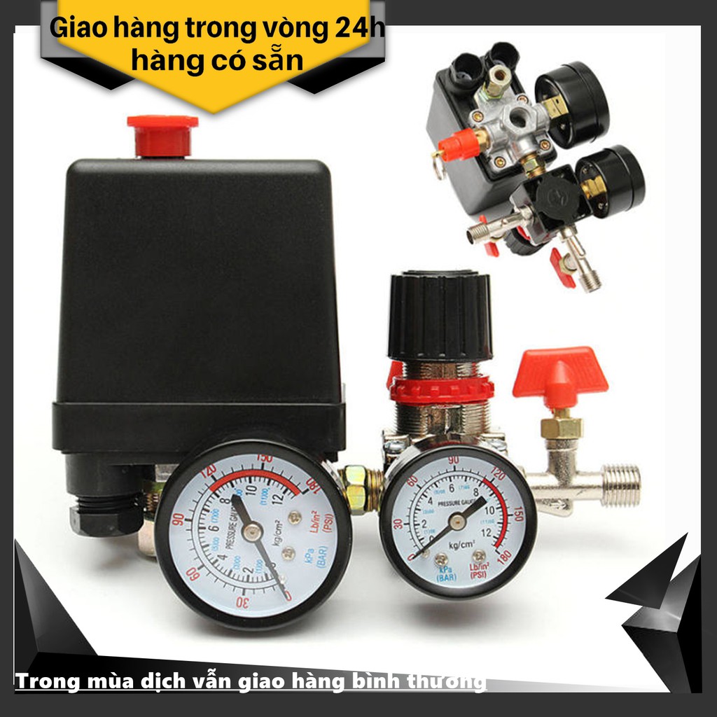 Compressed Air Pressure Regulator Switch Set Heavy Air Compressor