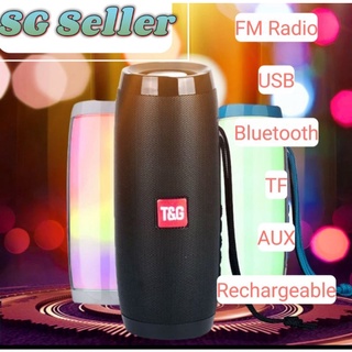 [Local✅] Bluetooth Portable Rechargeable T&G Speaker Wireless Powerful High Outdoor Bass HIFI TF FM Radio with LED Light