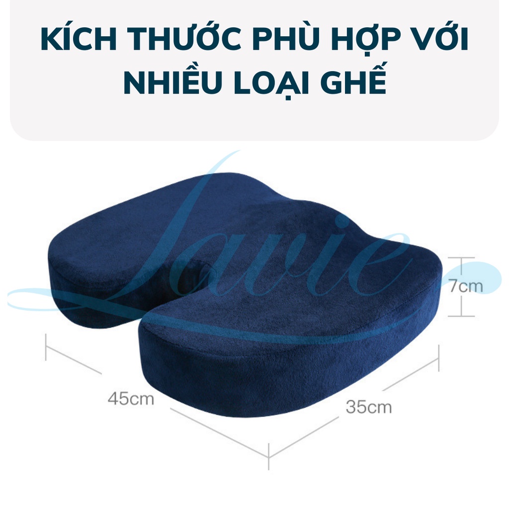 Gối lót ngồi form chữ U bằng cao su non hỗ trợ phòng bệnh trĩ, thoái hóa cột sống thích hợp cho ghế văn phòng ghế ô