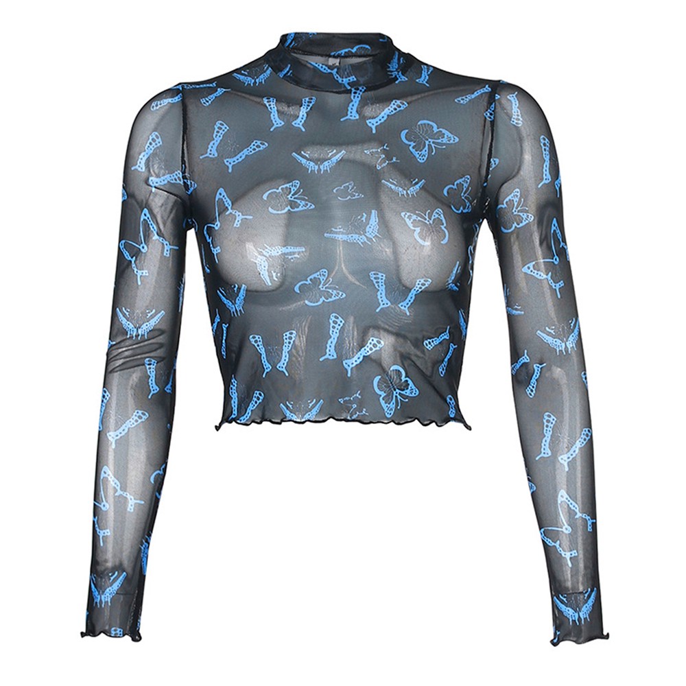 sheer long sleeve t shirts