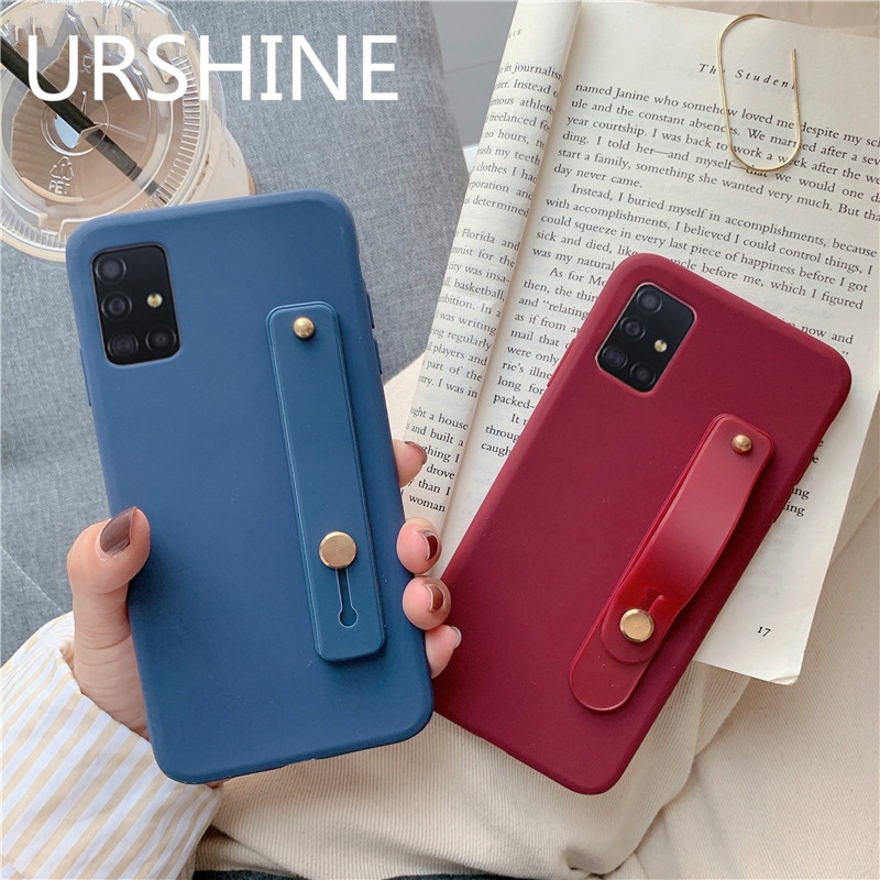 Wrist Strap Phone Holder Silicone Case Samsung Galaxy A51 S20 Plus A71 S20 Ultra Hand Band Stand Function High Quality Fashion Phone Cover Shopee Singapore