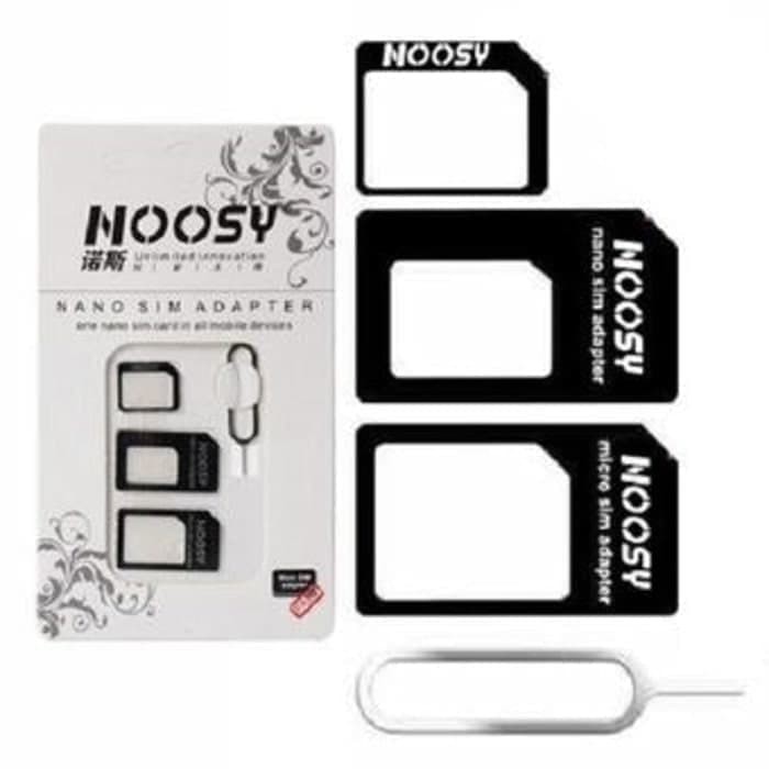 1 PCS Wireless Noosy Sim Card Adapter Kits with Nano Sim Adapter and Micro Sim,Card Tray with Tray Eject Steel Pin 