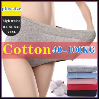Image of M-3XL Plus Size Cotton Women Panties Underwear High Waist Briefs Tummy Control Ladies Panty