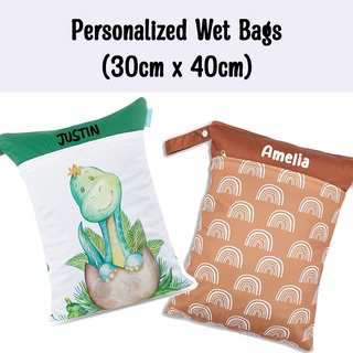 [SG Instock] Personalized Wet Bags customised with name for Preschool, Gym, Swimming, Baby Diaper Bag