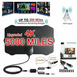 <littleboss> 5000 Mile Range HDTV Antenna 4K HD Indoor Digital TV Aerial Signal Amplifier