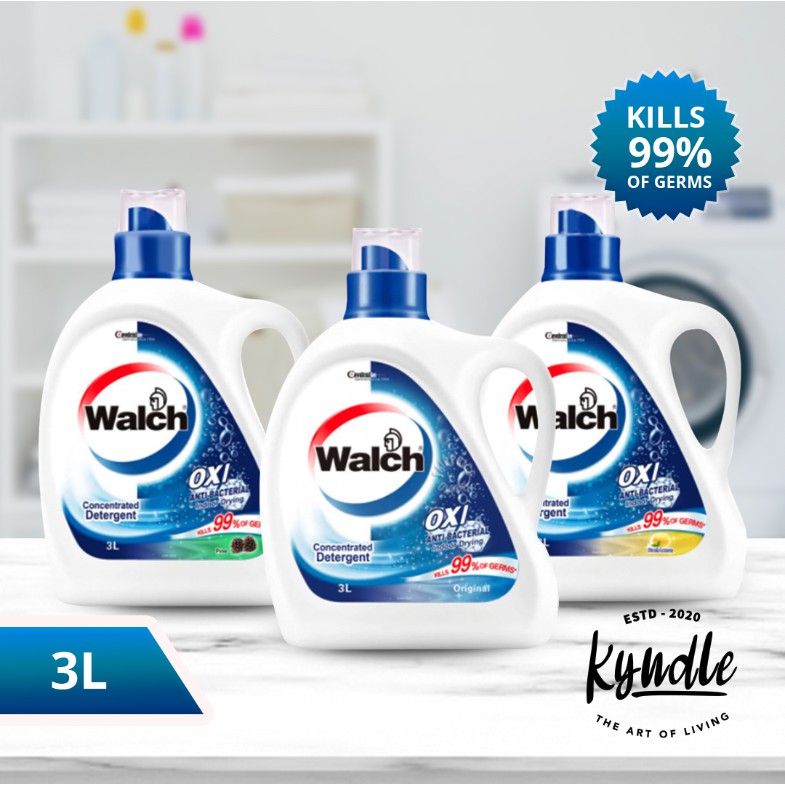 Walch OXI Clean Anti-bacterial Concentrated Laundry Detergent 2/3L ...