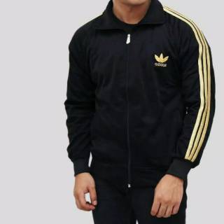 adidas black and gold jacket mens