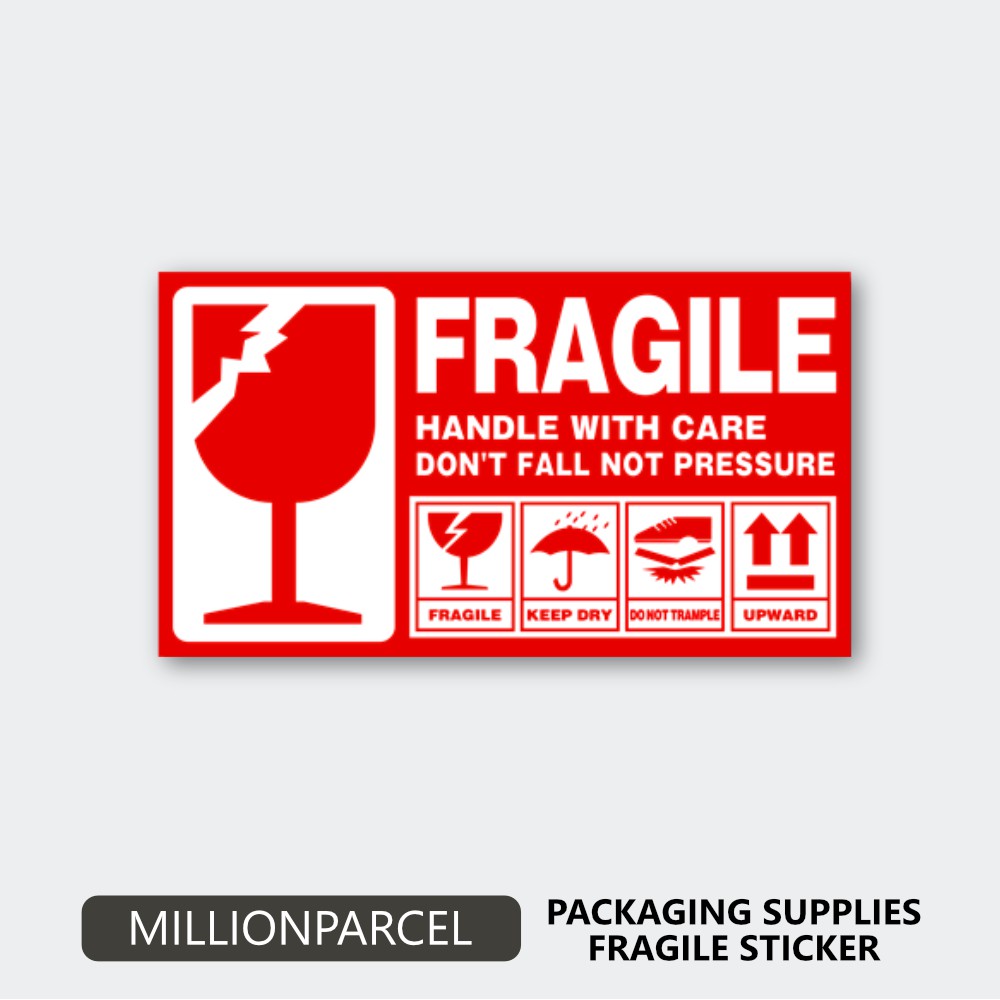 🏅9 x 5cm Fragile Sticker/Cargo Label/Carton Box/ Bubble Wrap
