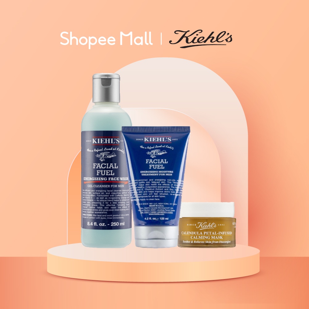 Shopee X Kiehls Brand Box Kiehs Men Daily Routine Set Energizing