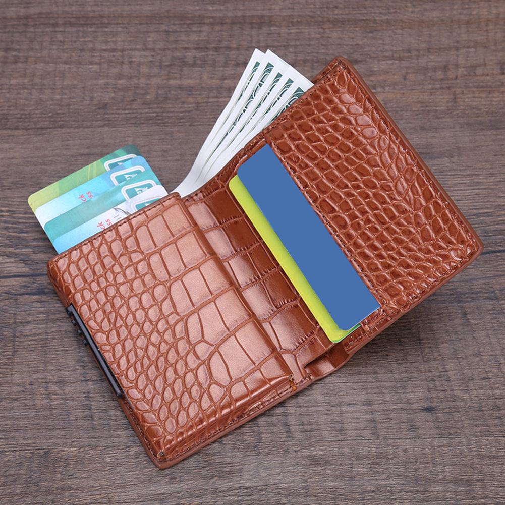 Automatic Pop-up PU Minimalist RFID Blocking Pocket Men ...