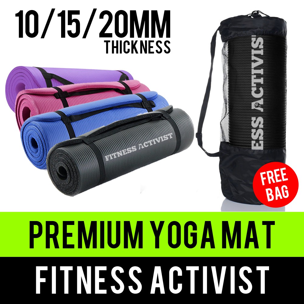 Extra Thick Yoga Mat With Comfort Foam Shopee Singapore