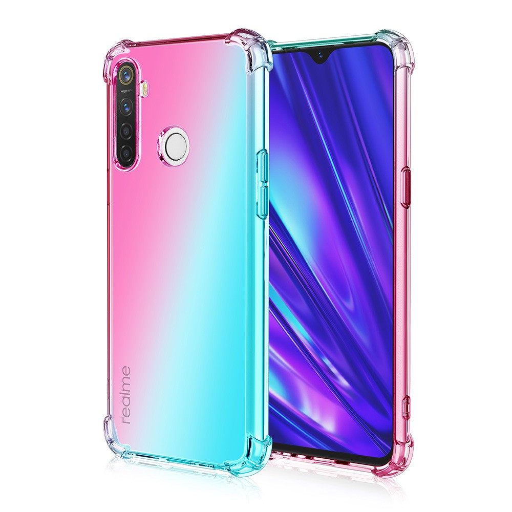 Oppo Realme 5 Pro Xt X2 Pro C2 Gradient Color Soft Case Shockproof Airbag Coner Cover Shopee Singapore