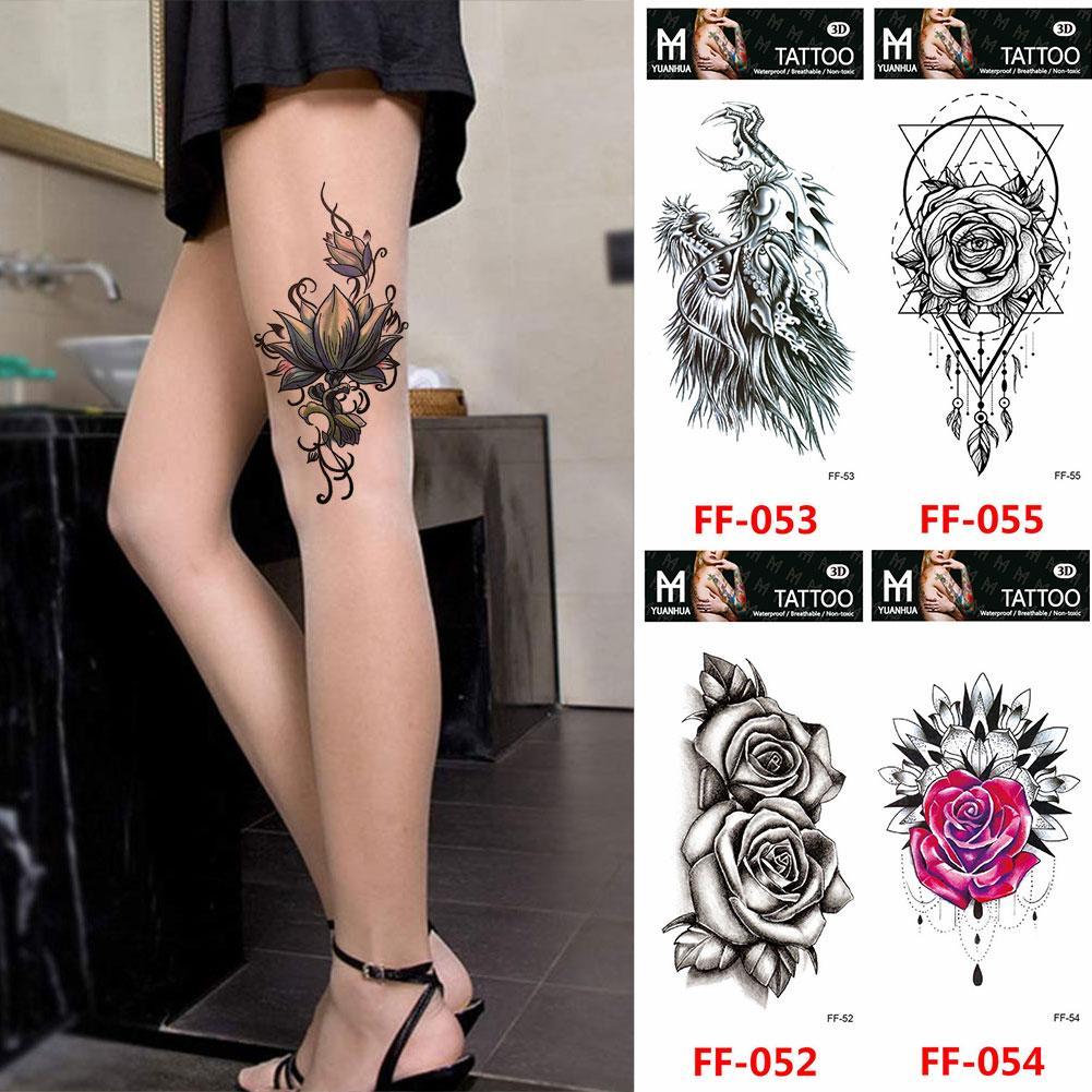 Rose Flower Temporary Tattoo Sticker Waterproof Arm Couple Art Body Tatoos  Wrist Fake S4I7 | Shopee Singapore