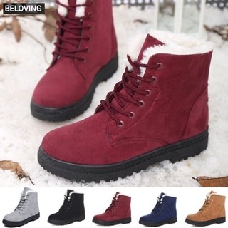 Image of Fashion Comfortable and Warm Ladies Snow Boots Winter Fashion Short Martin Boots