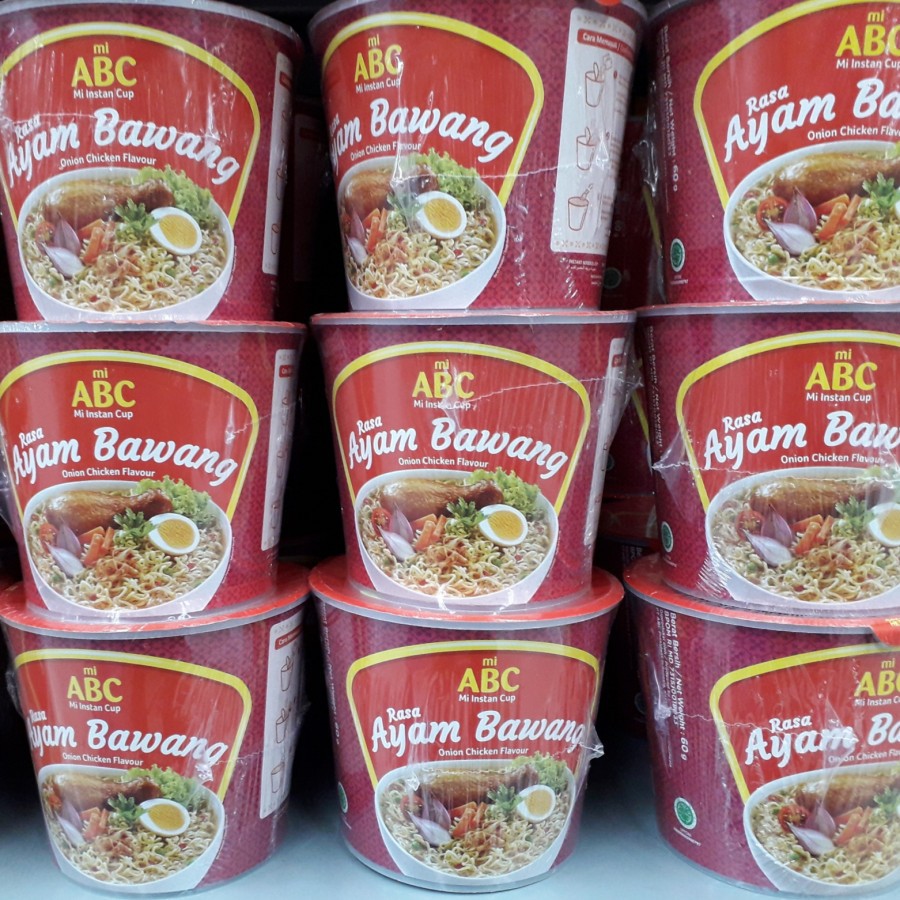 Abc Instant Noodle Noodles Cup Sauce Chicken Onion Chicken Flavor