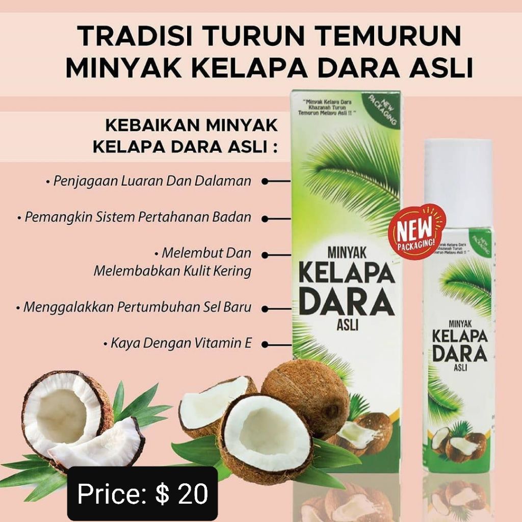 kebaikan minyak kelapa dara