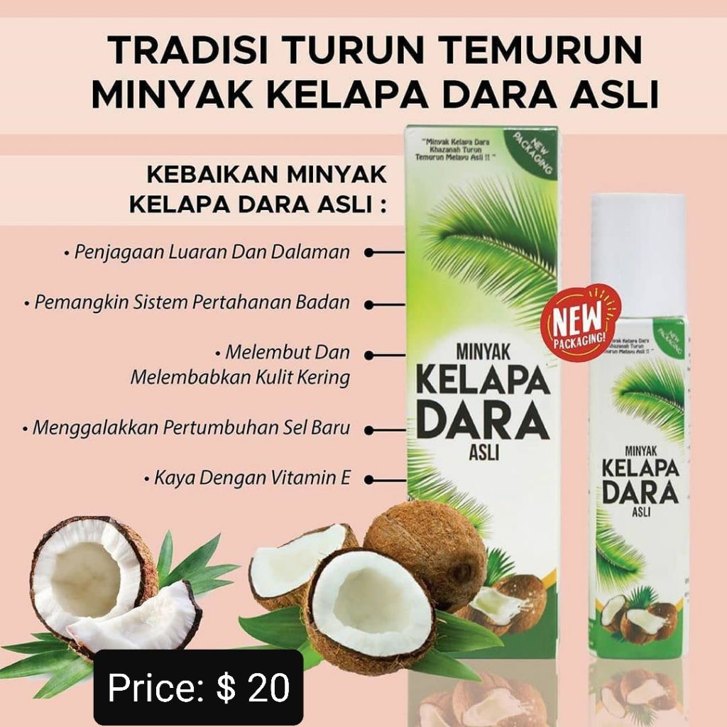 kebaikan minyak kelapa dara