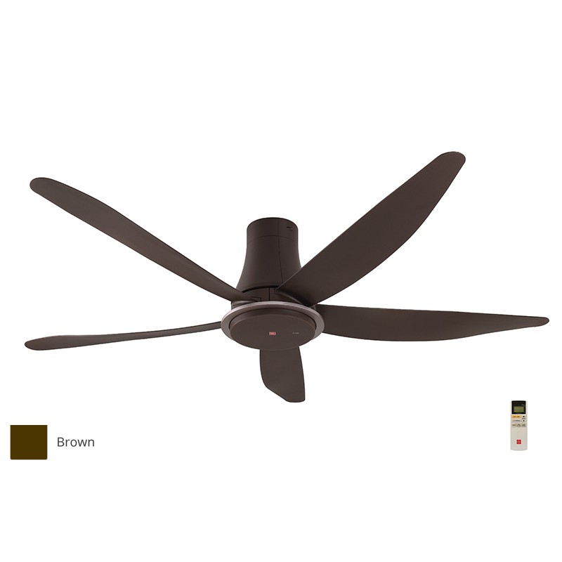 Kdk K15yx 60 Inch 150cm Ceiling Fan Brown Short Long Pipe