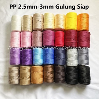 Image of 🇸🇬SG🇸🇬 [MyStyle] Rolled Crochet Polyp Nylon Premium Shiny Yarn 200m 3mm Icy PP hollow Cord for Macrame,Crochet bags,hats