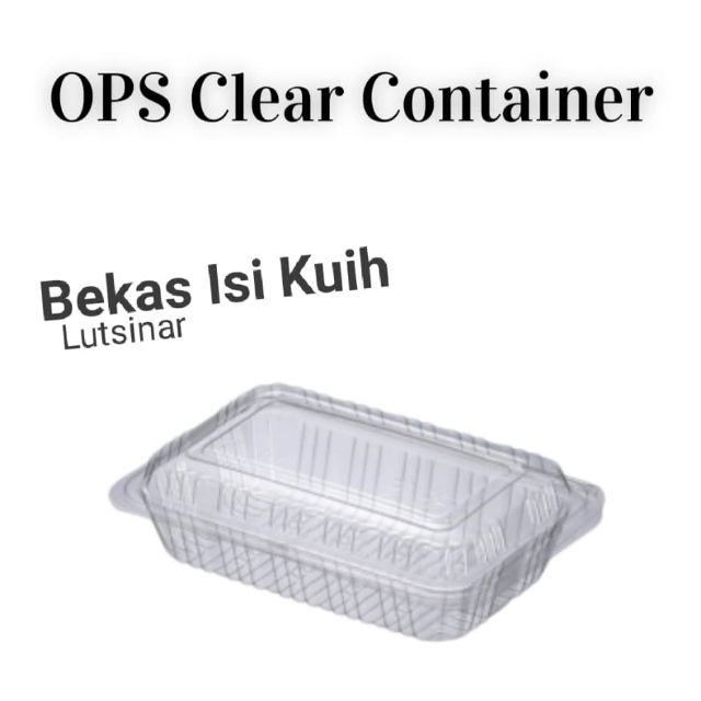 Ops Op 03h Bakery Clear Plastic Tray Disposable Food Container Food Packaging 100pcs Bekas Makanan Bekas Bungkus Kuih Shopee Singapore