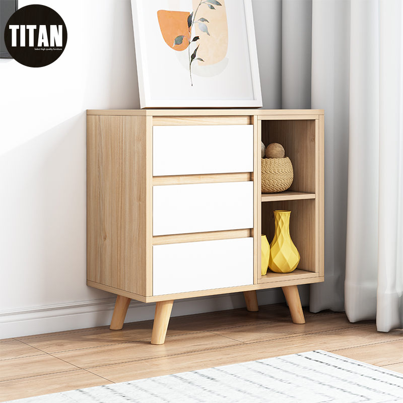 Titan Bedside Table Simple Modern Multifunctional Nordic Style Locker Simple Bedroom Small Cabinet Bedside Wooden Shelf Shopee Singapore