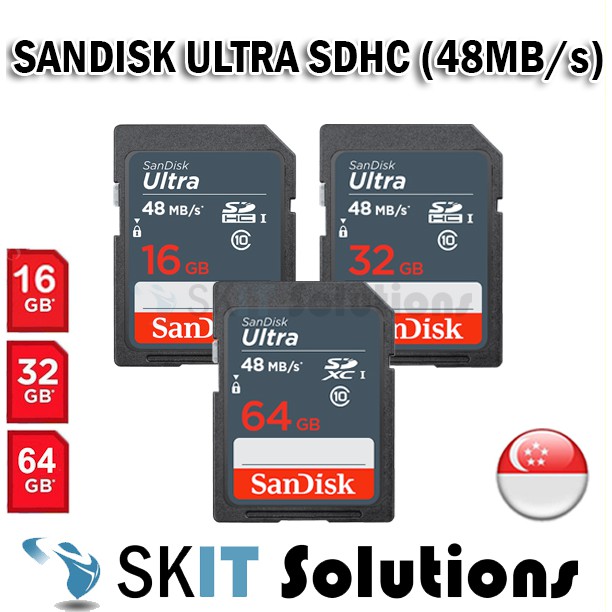 Sandisk ULTRA SDHC / SDXC UHSI SD Card 16GB 32GB 64GB 48MB/S Memory