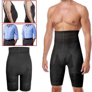 Image of Mens Slimming Shapewear Compression Shorts Underwear Belly High Waist Tummy Control Body Shaper