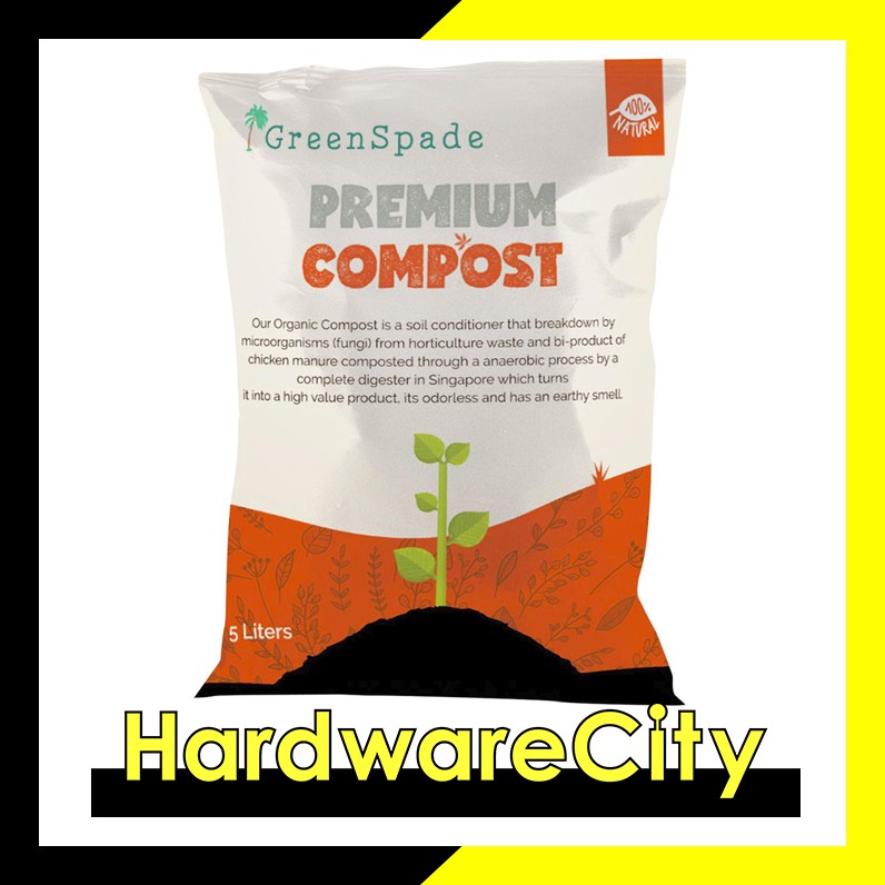 GreenSpade Premium Compost 5L Shopee Singapore