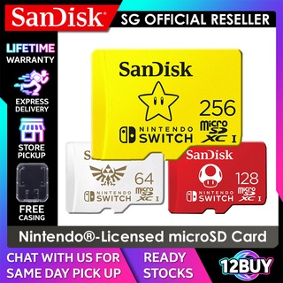 SanDisk Nintendo®-Licensed Cards For Nintendo Switch™ MicroSD Card 100MB/s 64GB 128GB 256GB QXAO QXAT 12BUY.MEMORY